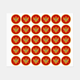 Montenegro-Flagge Etiketten