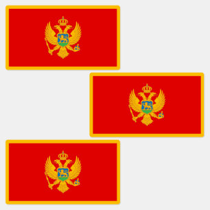 Montenegro-Flagge Etiketten