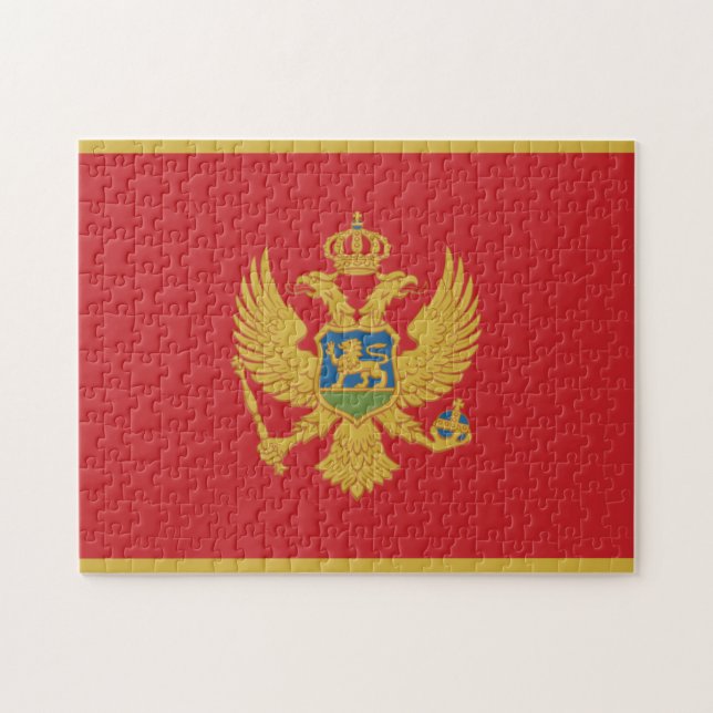 Montenegro - Flagge /Europa Puzzle (Horizontal)