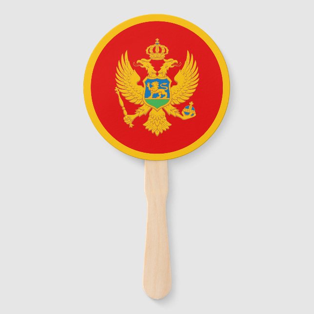 Montenegro-Flagge Fächer (Vorderseite)