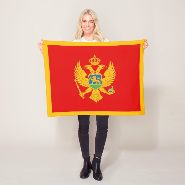 Montenegro-Flagge Fleecedecke (Beispiel)