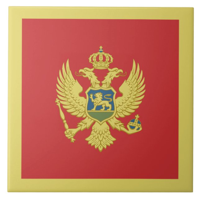 Montenegro-Flagge Fliese (Vorderseite)