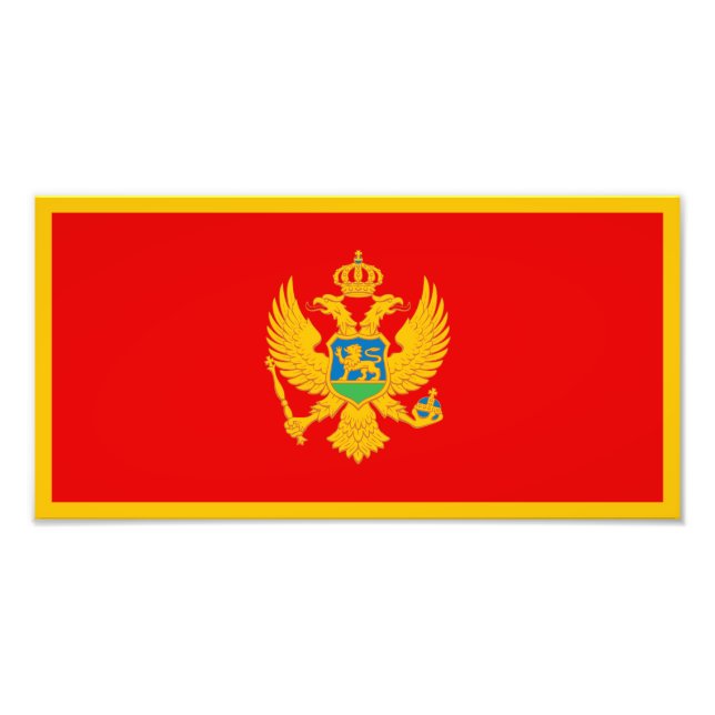 Montenegro-Flagge Fotodruck (Vorne)