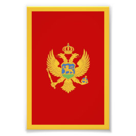 Montenegro-Flagge Fotodruck