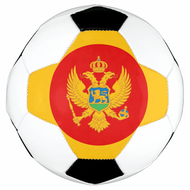 Montenegro-Flagge Fußball (Vorderseite)