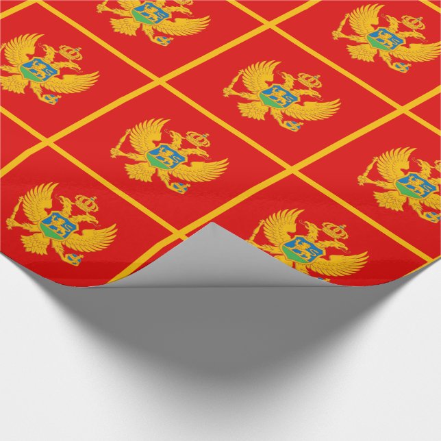 Montenegro-Flagge Geschenkpapier (Ecke)
