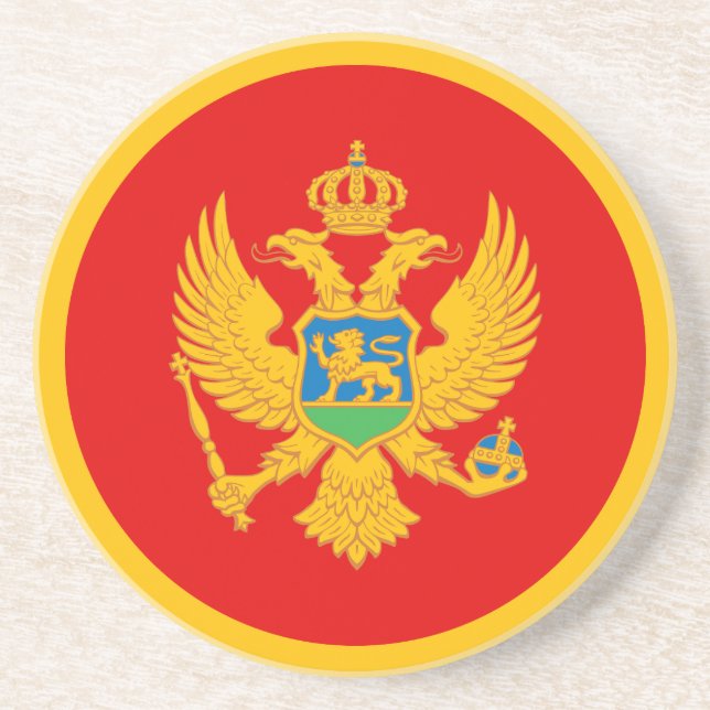Montenegro-Flagge Getränkeuntersetzer (Vorne)