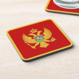 Montenegro-Flagge Getränkeuntersetzer