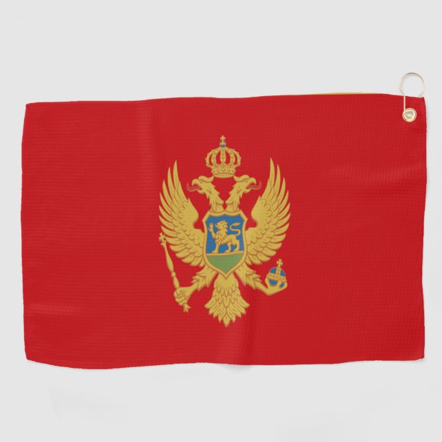 Montenegro-Flagge Golfhandtuch (Horizontal)