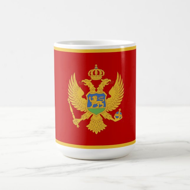 Montenegro-Flagge Kaffeetasse (Mittel)