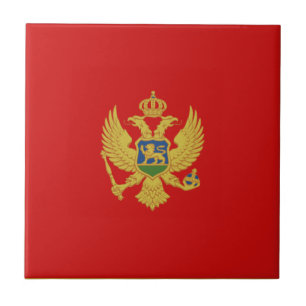 Montenegro-Flagge Keramikfliese