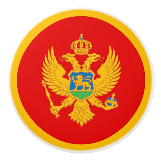 Montenegro-Flagge Keramikknauf (Vorderseite)