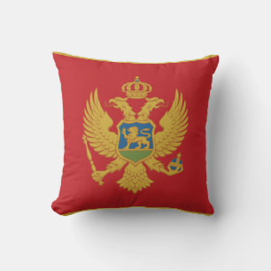 Montenegro-Flagge Kissen