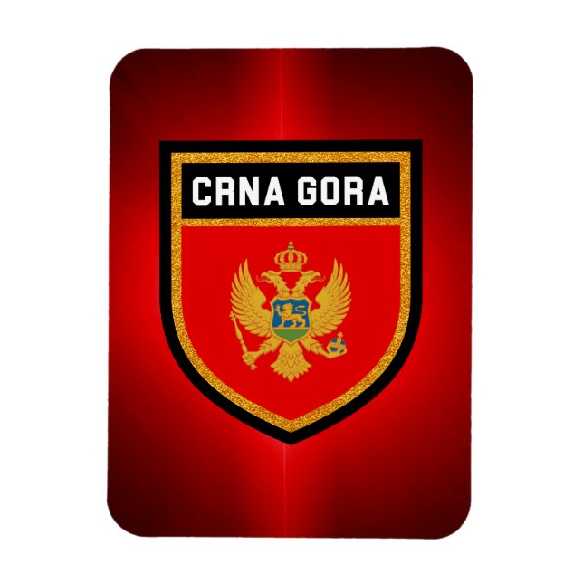 Montenegro-Flagge Magnet (Vertikal)