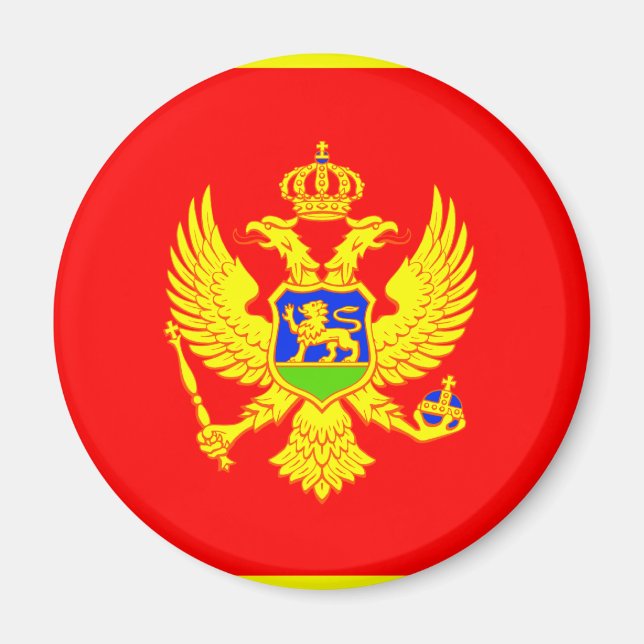 Montenegro-Flagge Magnet (Vorne)