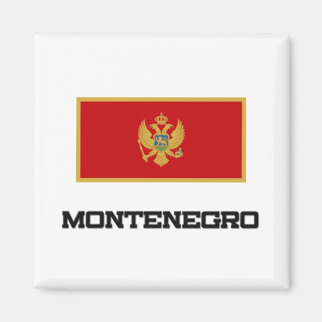Montenegro-Flagge Magnet (Vorne)