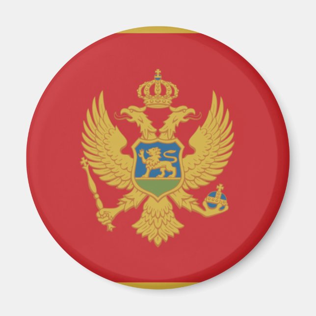 Montenegro-Flagge Magnet (Vorne)
