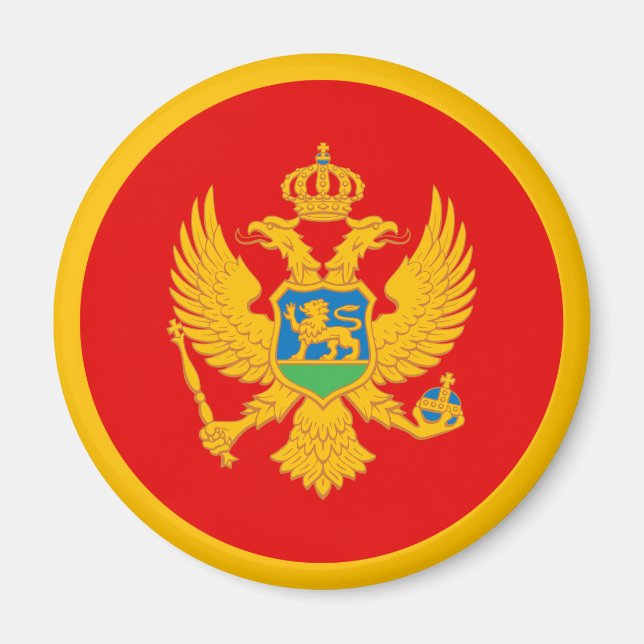 Montenegro-Flagge Magnet (Vorne)