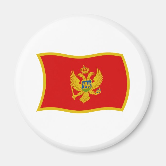 Montenegro-Flagge-Magnet Magnet (Vorne)