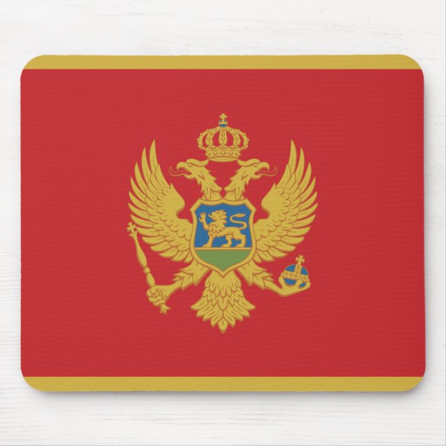 Montenegro-Flagge Mousepad (Vorne)