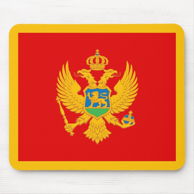 Montenegro-Flagge Mousepad (Vorne)