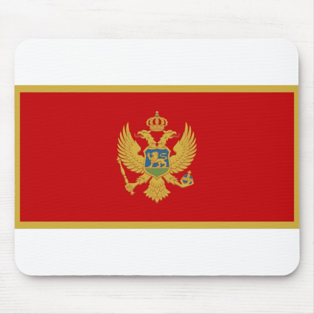 Montenegro-Flagge Mousepad (Vorne)