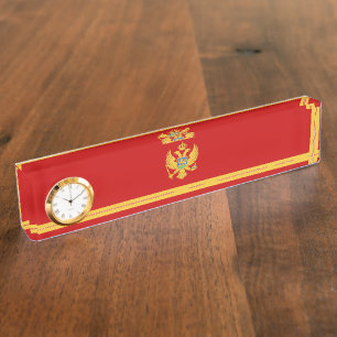 Montenegro-Flagge Namensplakette