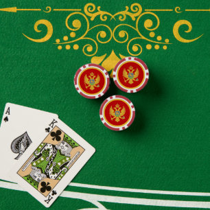 Montenegro-Flagge Pokerchips