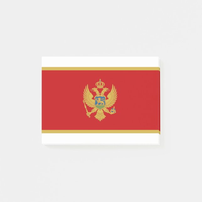 Montenegro-Flagge Post-it Klebezettel (Vorderseite)