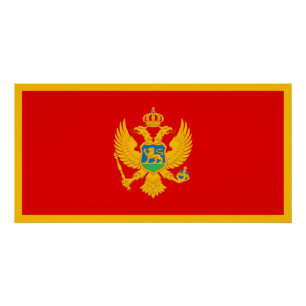 Montenegro-Flagge Poster