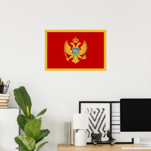 Montenegro-Flagge Poster