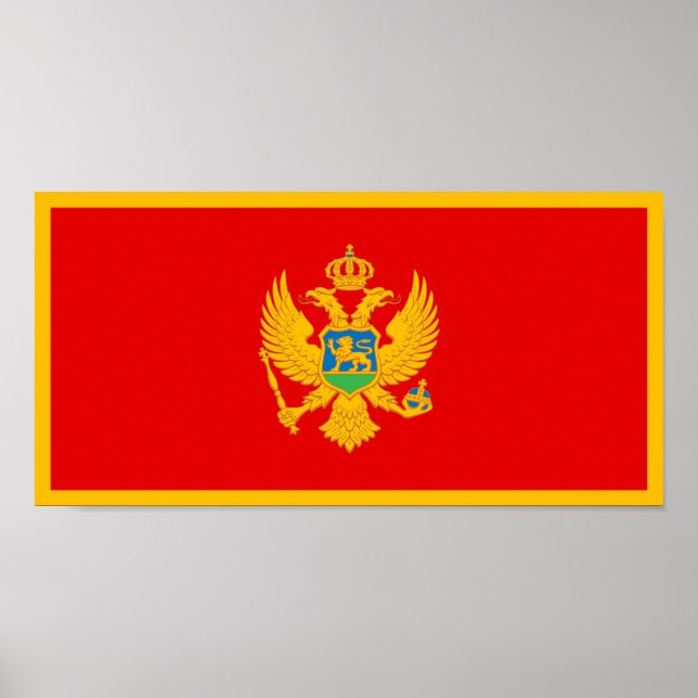 Montenegro-Flagge Poster (Vorne)