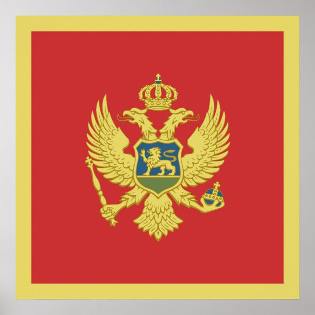 Montenegro-Flagge Poster (Vorne)
