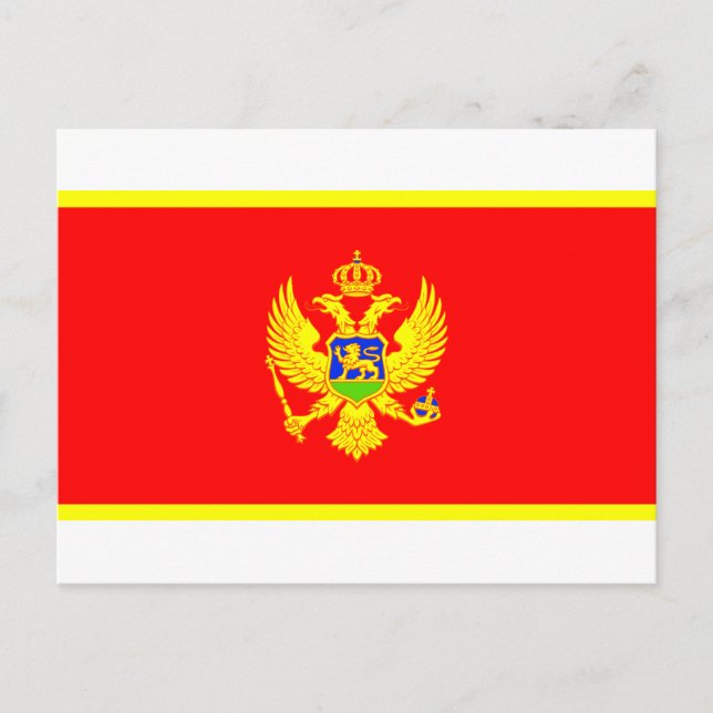 Montenegro-Flagge Postkarte (Vorderseite)
