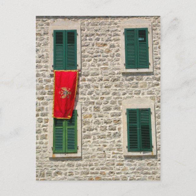 Montenegro-Flagge Postkarte (Vorderseite)