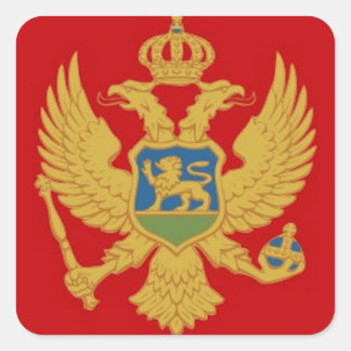 Montenegro-Flagge Quadratischer Aufkleber