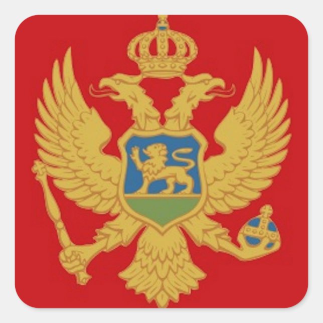Montenegro-Flagge Quadratischer Aufkleber (Vorderseite)
