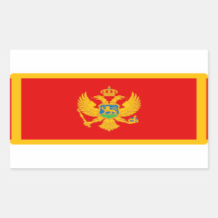 Montenegro-Flagge Rechteckiger Aufkleber