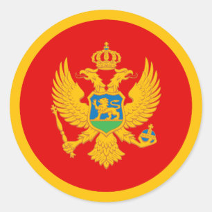 Montenegro-Flagge Runder Aufkleber