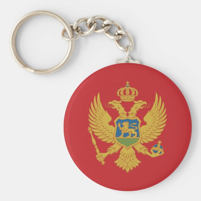 Montenegro-Flagge Schlüsselanhänger (Vorne)