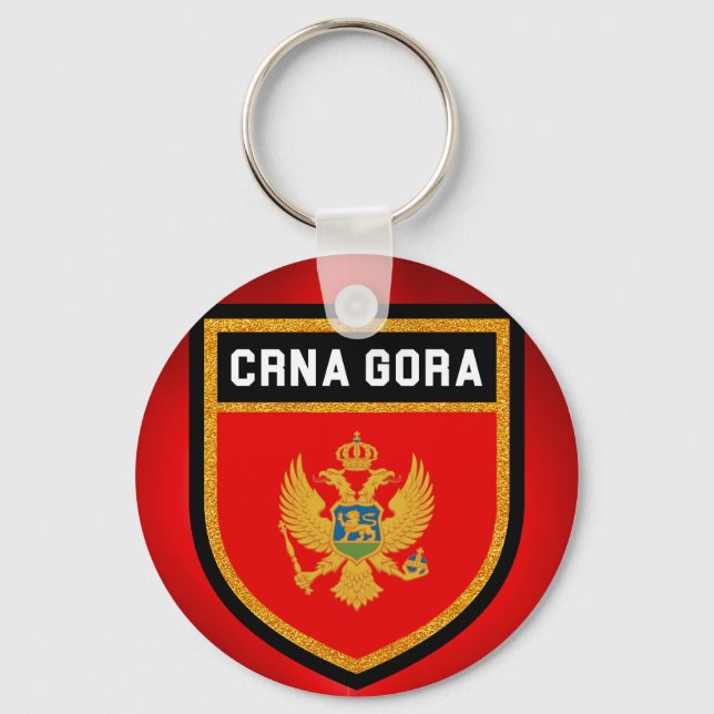 Montenegro-Flagge Schlüsselanhänger (Vorderseite)