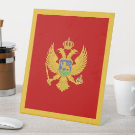 Montenegro-Flagge Sockelschild