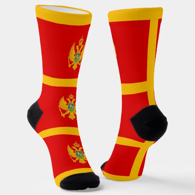 Montenegro-Flagge Socken (Gewinkelt)