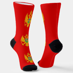 Montenegro-Flagge Socken
