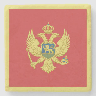 Montenegro-Flagge Steinuntersetzer