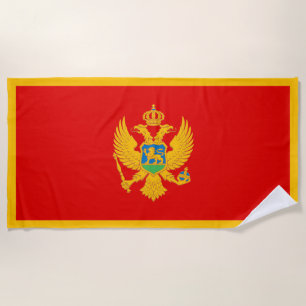 Montenegro-Flagge Strandtuch