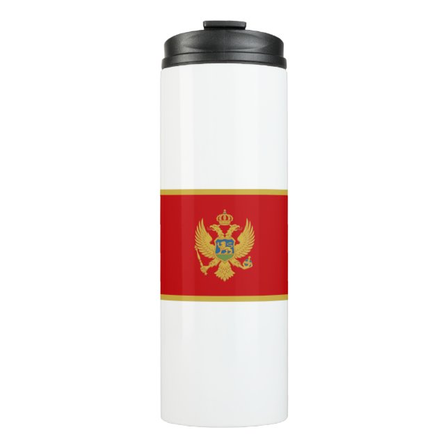 Montenegro-Flagge Thermosbecher (Vorderseite)