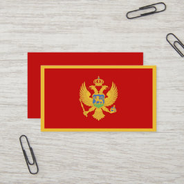 Montenegro-Flagge Visitenkarte