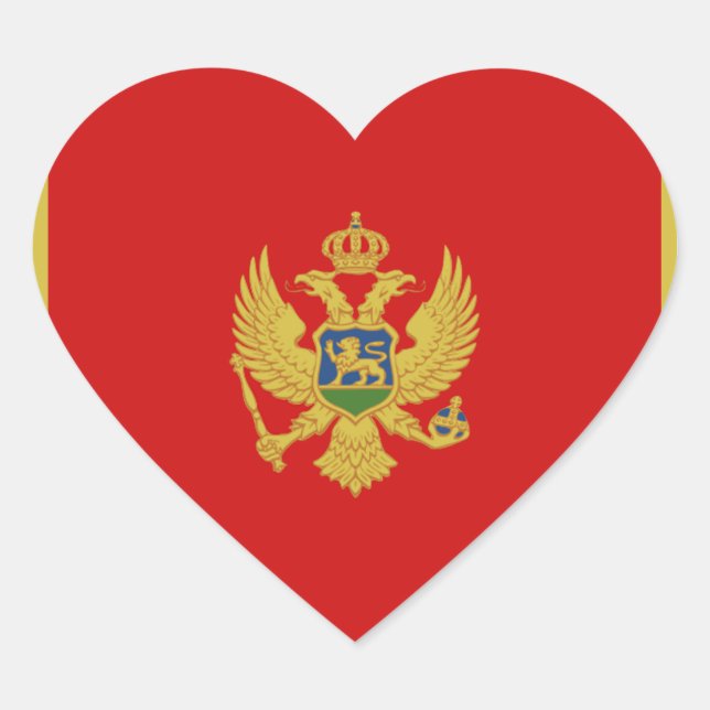 Montenegro-Flaggen-Herz-Aufkleber Herz-Aufkleber (Vorderseite)