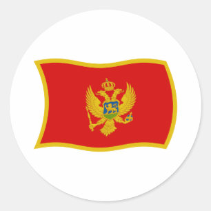 Montenegro-Flaggenaufkleber Runder Aufkleber